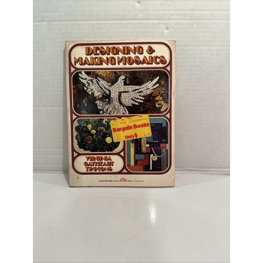Designing and Making Mosaics by Timmons (1977, Trade Paperback) Vintage‎